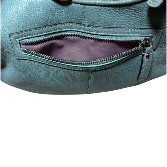 Coach Blue Hobo Bag with Sleek Crescent Shape - Picture 11 of 16